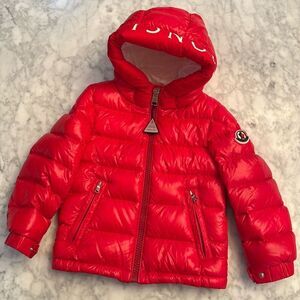 MONCLER RED DOWN JACKET 6Y